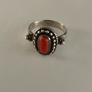 Sterling Coral Ring